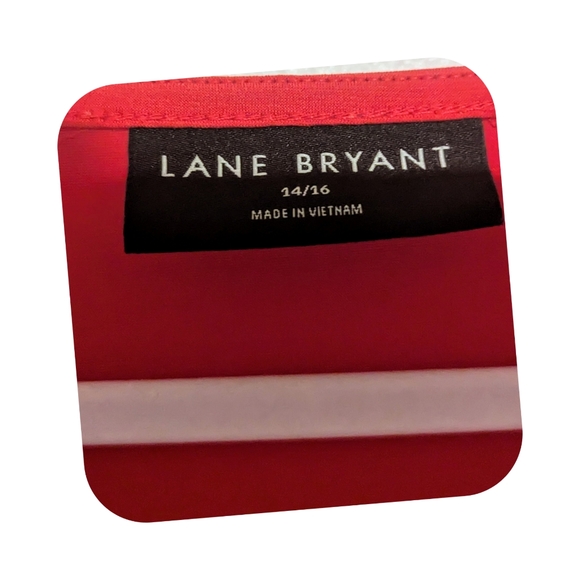 Lane Bryant NWOT Swing 3/4 sleeve V Neck Pleat Front Blouse, size 14/16 - Picture 3 of 5